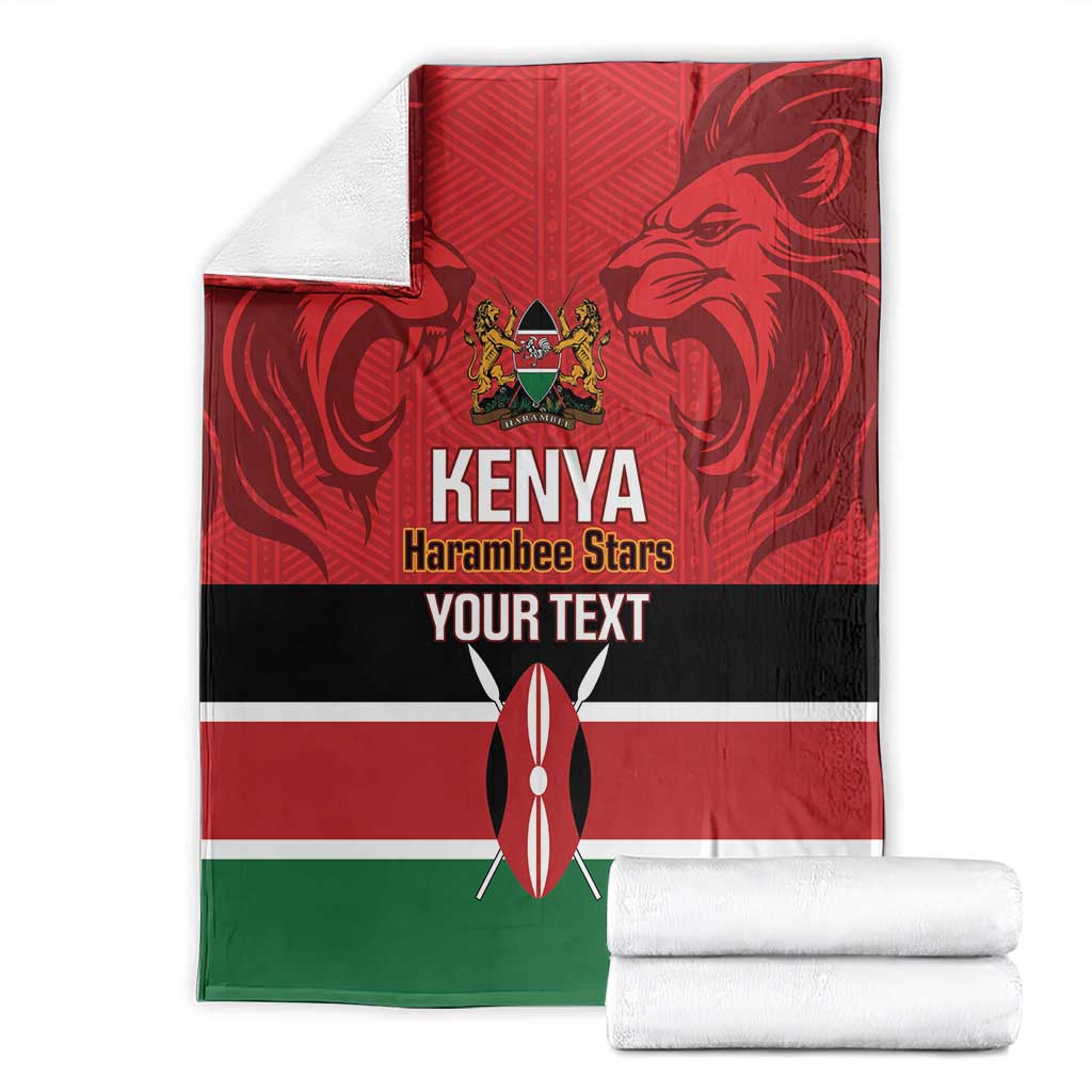Custom Kenya Football Blanket Come On Harambee Stars