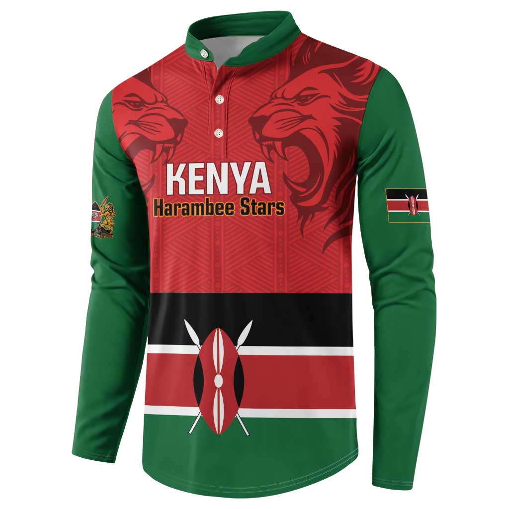 Custom Kenya Football Button Sweatshirt Come On Harambee Stars
