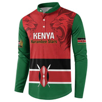 Custom Kenya Football Button Sweatshirt Come On Harambee Stars