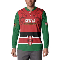 Custom Kenya Football Button Sweatshirt Come On Harambee Stars