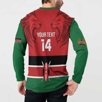 Custom Kenya Football Button Sweatshirt Come On Harambee Stars