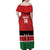 Custom Kenya Football Family Matching Off Shoulder Maxi Dress and Hawaiian Shirt Come On Harambee Stars