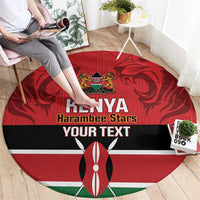 Custom Kenya Football Round Carpet Come On Harambee Stars