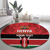 Custom Kenya Football Round Carpet Come On Harambee Stars