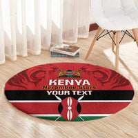 Custom Kenya Football Round Carpet Come On Harambee Stars