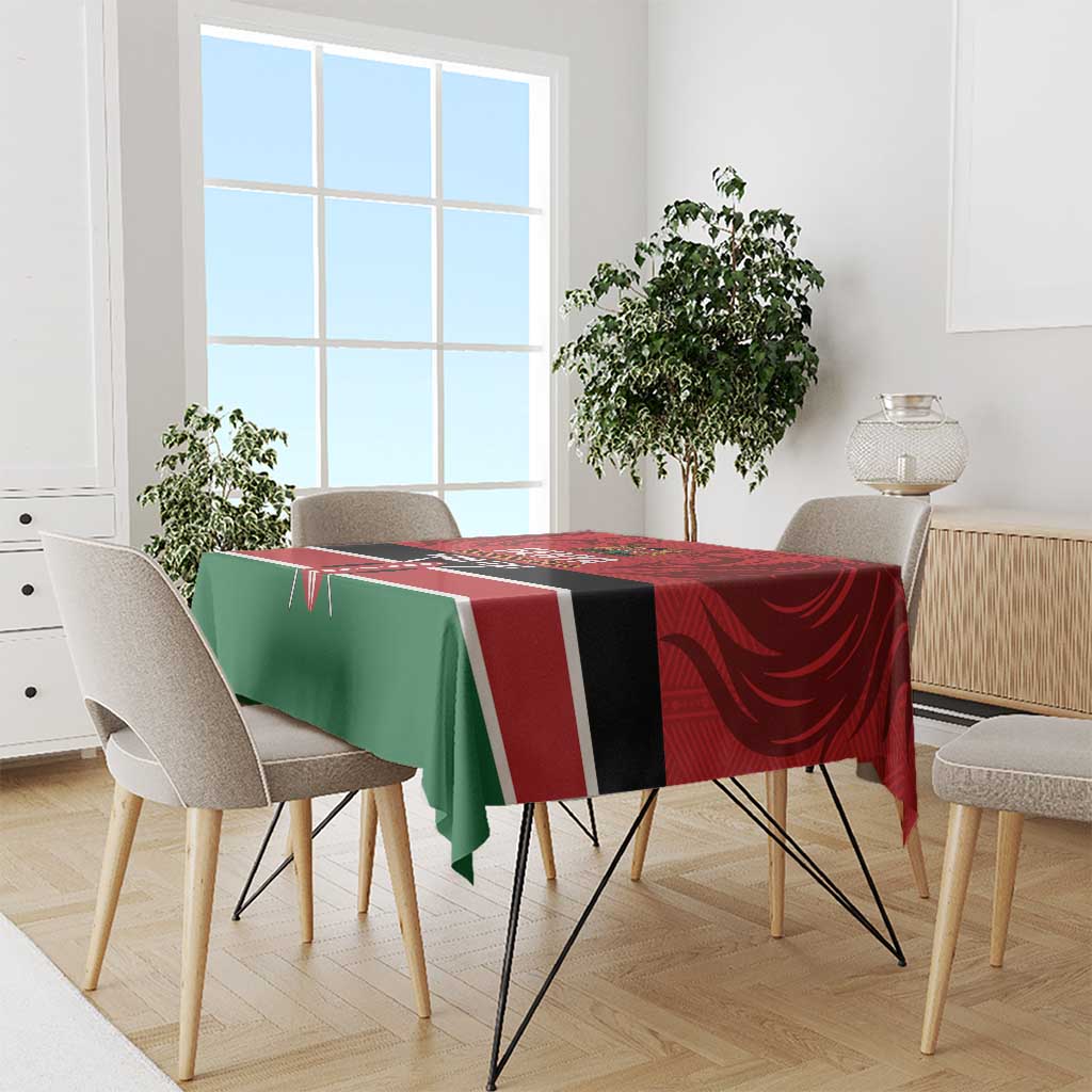 Custom Kenya Football Tablecloth Come On Harambee Stars