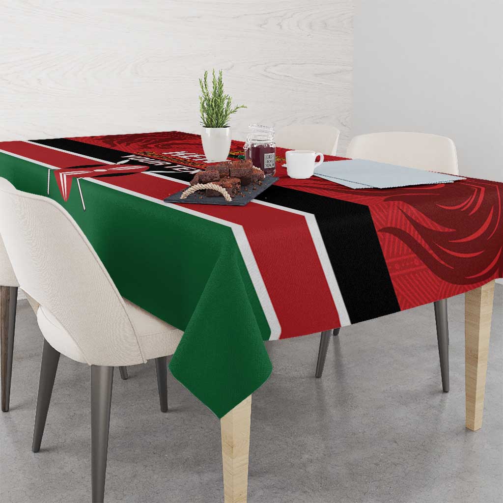 Custom Kenya Football Tablecloth Come On Harambee Stars