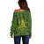 Australia Rugby Off Shoulder Sweater Wallabies 2023 Go Champions Indigenous Art - Wonder Print Shop