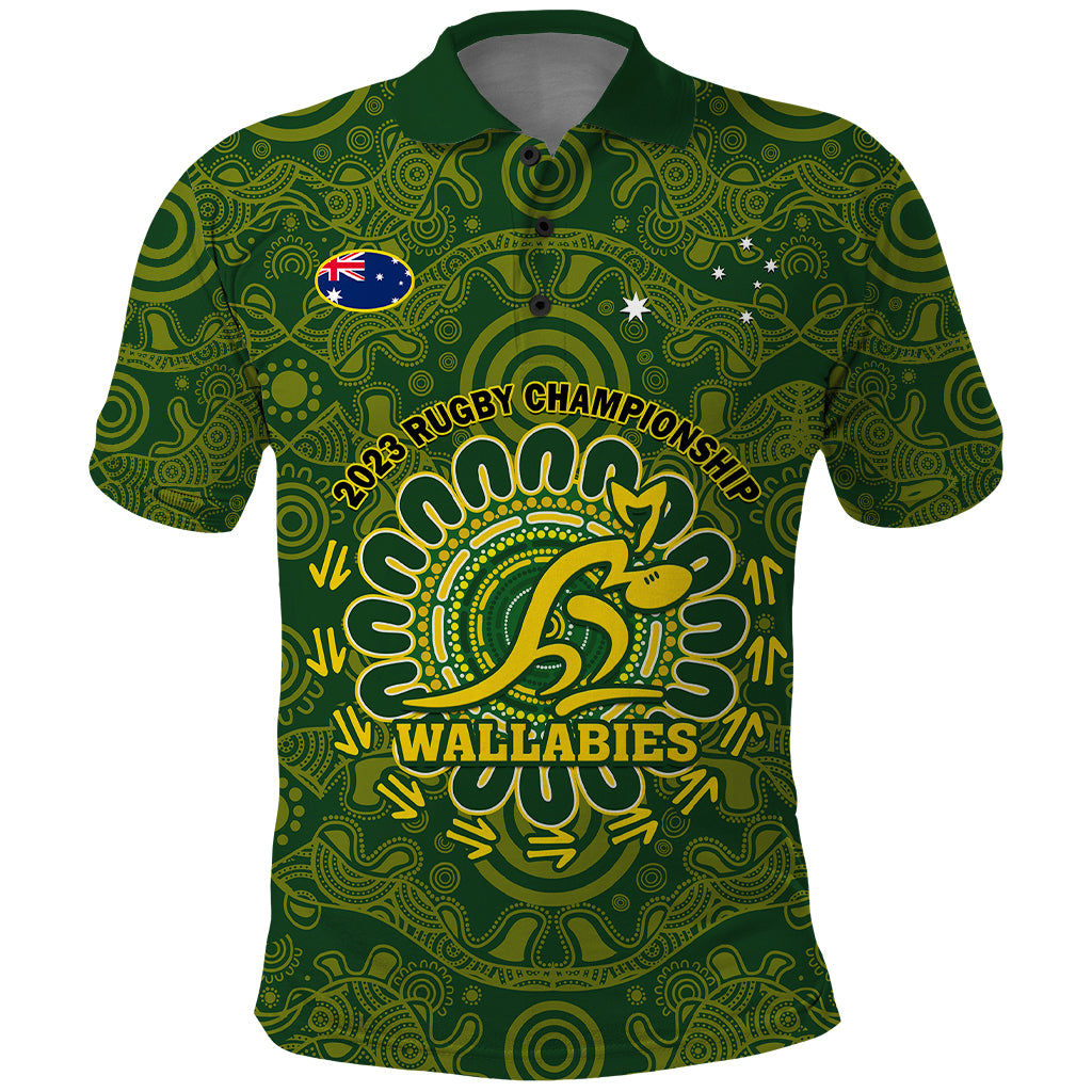 Australia Rugby Polo Shirt Wallabies 2023 Go Champions Indigenous Art - Wonder Print Shop