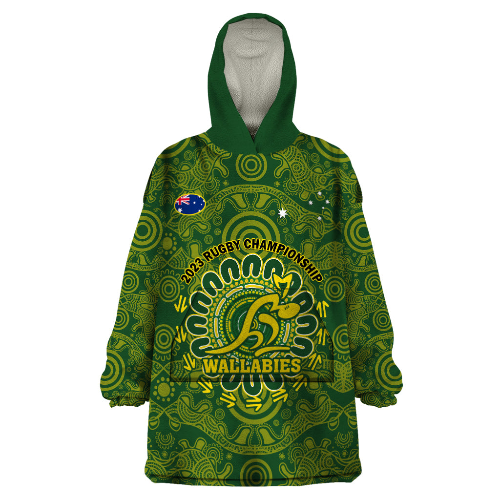 australia-rugby-wearable-blanket-hoodie-wallabies-2023-go-champions-indigenous-art