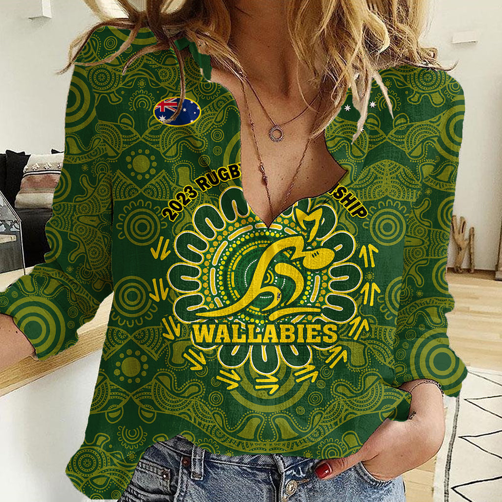 australia-rugby-women-casual-shirt-wallabies-2023-go-champions-indigenous-art