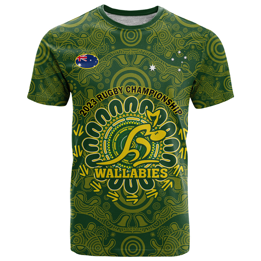 personalised-australia-rugby-t-shirt-wallabies-2023-go-champions-indigenous-art