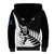 New Zealand Silver Fern Rugby Sherpa Hoodie All Black 2023 Go Champions Maori Pattern - Wonder Print Shop