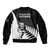 New Zealand Silver Fern Rugby Sleeve Zip Bomber Jacket All Black 2023 Go Champions Maori Pattern - Wonder Print Shop