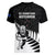 New Zealand Silver Fern Rugby Women V Neck T Shirt All Black 2023 Go Champions Maori Pattern LT14