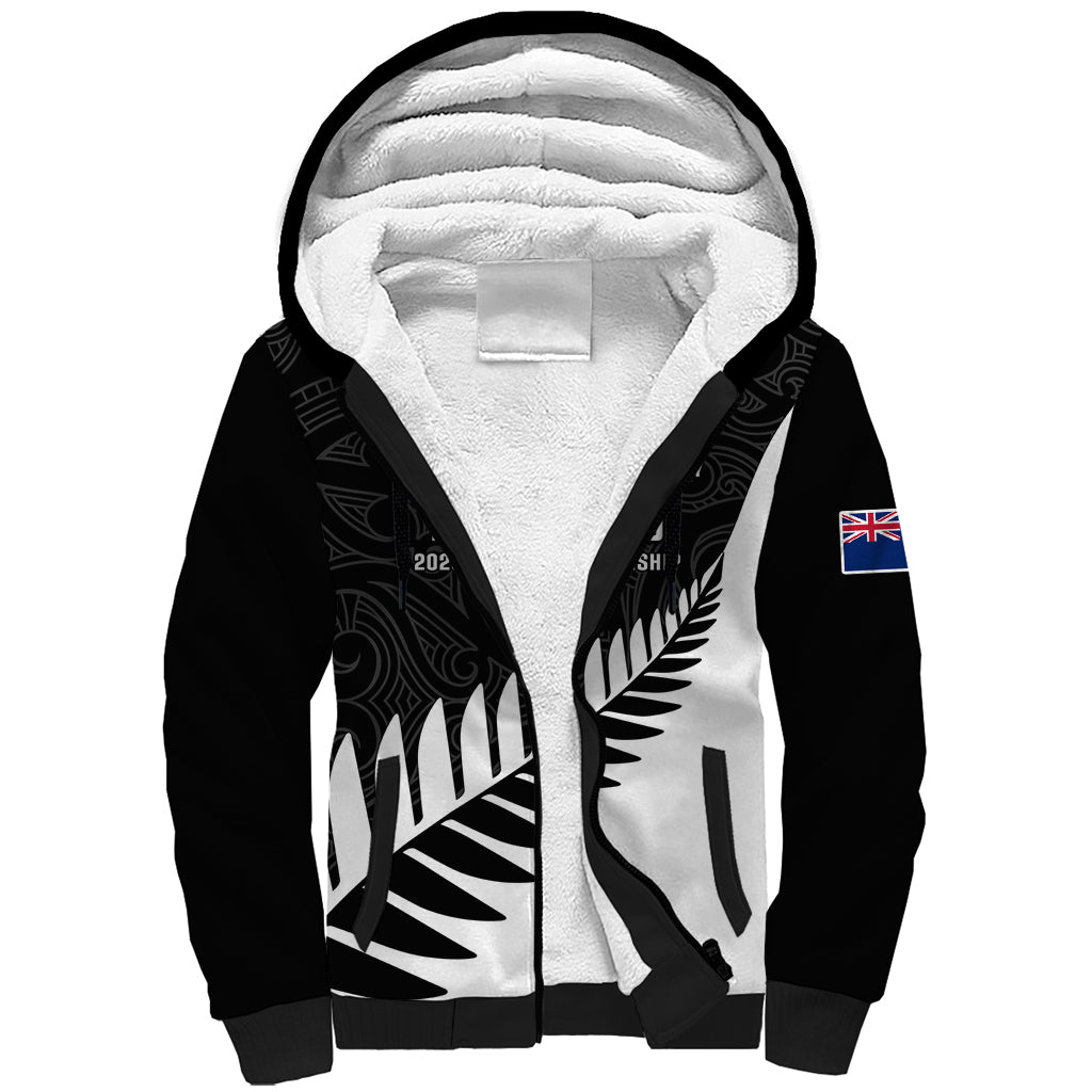 personalised-new-zealand-silver-fern-rugby-sherpa-hoodie-all-black-2023-go-champions-maori-pattern