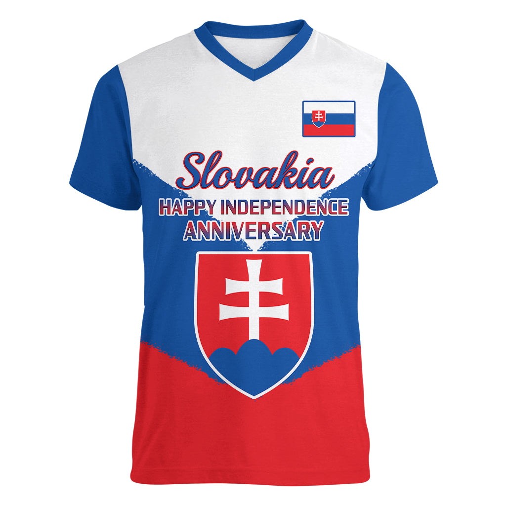 17 July Slovakia Independence Day Women V Neck T Shirt Proud To Be Slovensko - Wonder Print Shop