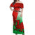 Pride Cymru Off Shoulder Maxi Dress 2023 Wales LGBT With Welsh Red Dragon - Wonder Print Shop