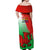 Pride Cymru Off Shoulder Maxi Dress 2023 Wales LGBT With Welsh Red Dragon - Wonder Print Shop