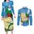 Guatemala Independence Day Couples Matching Long Sleeve Bodycon Dress and Long Sleeve Button Shirt Coat Of Arms With Resplendent Quetzal Grunge Style - Wonder Print Shop