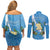 Guatemala Independence Day Couples Matching Off Shoulder Short Dress and Long Sleeve Button Shirt Coat Of Arms With Resplendent Quetzal Grunge Style - Wonder Print Shop