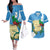 Guatemala Independence Day Couples Matching Off The Shoulder Long Sleeve Dress and Hawaiian Shirt Coat Of Arms With Resplendent Quetzal Grunge Style - Wonder Print Shop