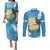 Guatemala Independence Day Couples Matching Puletasi and Long Sleeve Button Shirt Coat Of Arms With Resplendent Quetzal Grunge Style - Wonder Print Shop