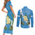 Guatemala Independence Day Couples Matching Short Sleeve Bodycon Dress and Long Sleeve Button Shirt Coat Of Arms With Resplendent Quetzal Grunge Style - Wonder Print Shop