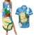 Guatemala Independence Day Couples Matching Summer Maxi Dress and Hawaiian Shirt Coat Of Arms With Resplendent Quetzal Grunge Style - Wonder Print Shop