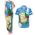 Guatemala Independence Day Couples Matching Tank Maxi Dress and Hawaiian Shirt Coat Of Arms With Resplendent Quetzal Grunge Style - Wonder Print Shop