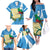 Guatemala Independence Day Family Matching Off The Shoulder Long Sleeve Dress and Hawaiian Shirt Coat Of Arms With Resplendent Quetzal Grunge Style - Wonder Print Shop