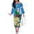 Guatemala Independence Day Family Matching Off The Shoulder Long Sleeve Dress and Hawaiian Shirt Coat Of Arms With Resplendent Quetzal Grunge Style - Wonder Print Shop