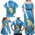 Guatemala Independence Day Family Matching Off Shoulder Maxi Dress and Hawaiian Shirt Coat Of Arms With Resplendent Quetzal Grunge Style - Wonder Print Shop