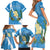 Guatemala Independence Day Family Matching Short Sleeve Bodycon Dress and Hawaiian Shirt Coat Of Arms With Resplendent Quetzal Grunge Style - Wonder Print Shop