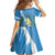 Guatemala Independence Day Kid Short Sleeve Dress Coat Of Arms With Resplendent Quetzal Grunge Style - Wonder Print Shop