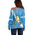 Guatemala Independence Day Off Shoulder Sweater Coat Of Arms With Resplendent Quetzal Grunge Style - Wonder Print Shop