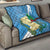 Guatemala Independence Day Quilt Coat Of Arms With Resplendent Quetzal Grunge Style