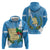 Guatemala Independence Day Zip Hoodie Coat Of Arms With Resplendent Quetzal Grunge Style - Wonder Print Shop