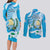 Guatemala Independence Day Couples Matching Long Sleeve Bodycon Dress and Long Sleeve Button Shirt Since 1821 Coat Of Arms With Tikal - Wonder Print Shop