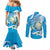 Guatemala Independence Day Couples Matching Mermaid Dress and Long Sleeve Button Shirt Since 1821 Coat Of Arms With Tikal