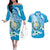 Guatemala Independence Day Couples Matching Off The Shoulder Long Sleeve Dress and Hawaiian Shirt Since 1821 Coat Of Arms With Tikal - Wonder Print Shop