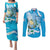 Guatemala Independence Day Couples Matching Puletasi and Long Sleeve Button Shirt Since 1821 Coat Of Arms With Tikal - Wonder Print Shop