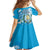 Guatemala Independence Day Family Matching Off Shoulder Short Dress and Hawaiian Shirt Since 1821 Coat Of Arms With Tikal - Wonder Print Shop