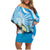 Guatemala Independence Day Family Matching Off Shoulder Short Dress and Hawaiian Shirt Since 1821 Coat Of Arms With Tikal - Wonder Print Shop