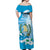 Guatemala Independence Day Off Shoulder Maxi Dress Since 1821 Coat Of Arms With Tikal - Wonder Print Shop