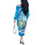 Guatemala Independence Day Off The Shoulder Long Sleeve Dress Since 1821 Coat Of Arms With Tikal - Wonder Print Shop