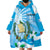 Guatemala Independence Day Wearable Blanket Hoodie Since 1821 Coat Of Arms With Tikal - Wonder Print Shop