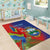 Personalized Costa Rica Independence Day Area Rug Scarlet Macaw Parrot With Coat Of Arms - Wonder Print Shop