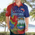 Personalized Costa Rica Independence Day Hawaiian Shirt Scarlet Macaw Parrot With Coat Of Arms - Wonder Print Shop