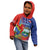 Personalized Costa Rica Independence Day Kid Hoodie Scarlet Macaw Parrot With Coat Of Arms - Wonder Print Shop